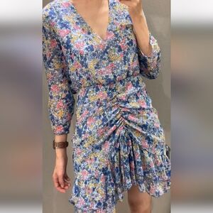 Zara Nwot Floral Rouched Midi size medium